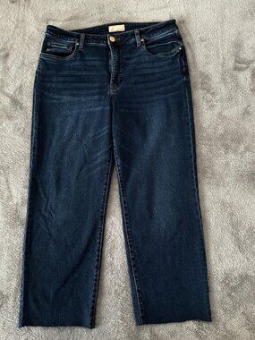 Kut From The Kloth Fay Fab Ab Straight Leg Jeans 12 Dark Wash